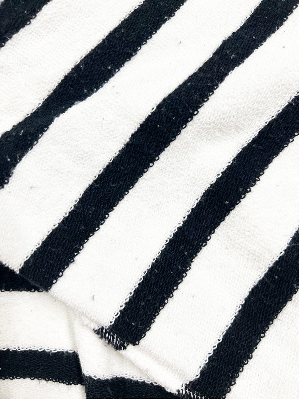 Frame Denim Womens Striped Black and White Balloon Sleeve Mock Neck Sweatshirt - Picture 8 of 11